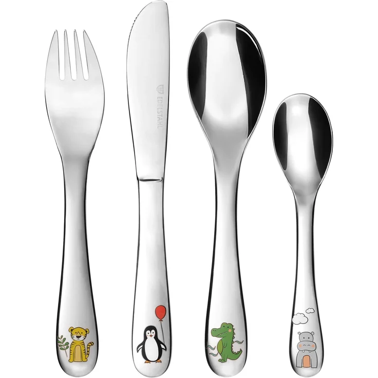 Kindergabel, 6-teilig, Edelstahl, Tiger – Bild 4