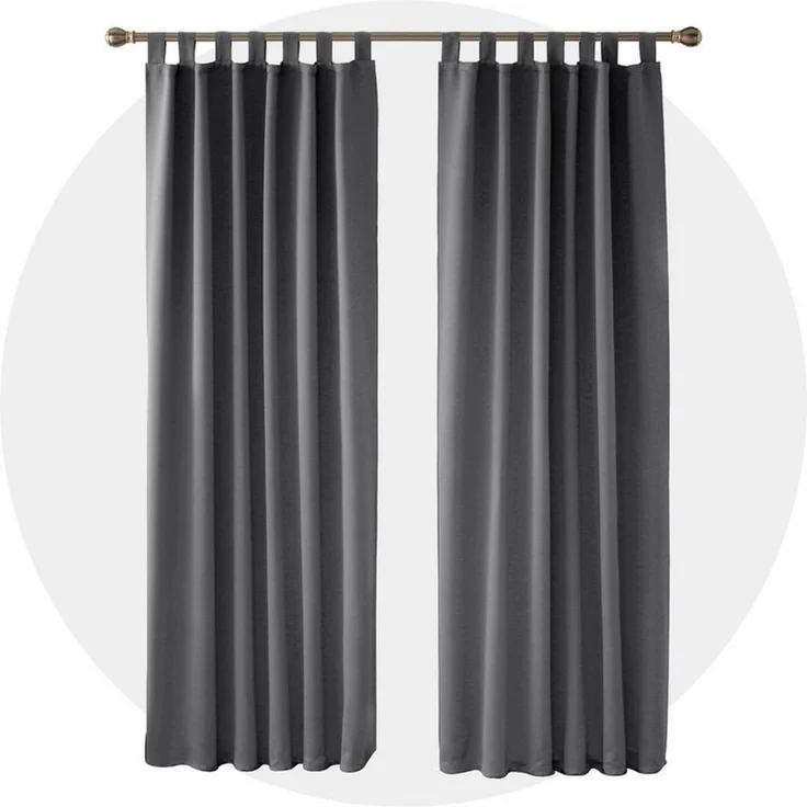 Deconovo Vorhänge mit Schlaufen Verdunklungsvorhänge 2er Set H175 x B140 cm Gardinen Blickdicht Wohnzimmer Curtains mit ösen Verdunkelung Dunkelgrau – Bild 4