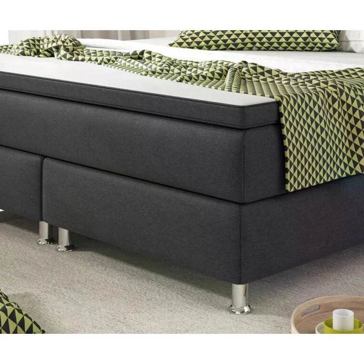 BERN Boxspringbett 180x200cm H3 Anthrazit – Bild 3