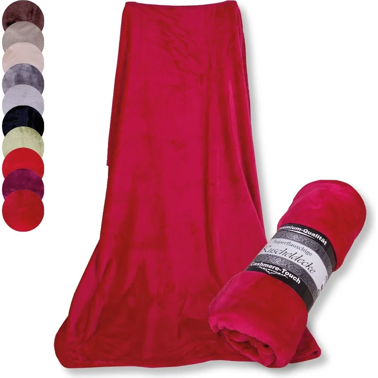 Kuscheldecken Flauschdecke Wohndecke Cashmere Touch beere - himmbeere-150x200 cm – Bild 2