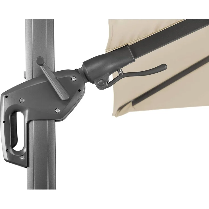 Schneider Schirme Ampelschirm, Rhodos Twist 2024, Anthrazit / Schwarz, 3x3 m – Bild 5