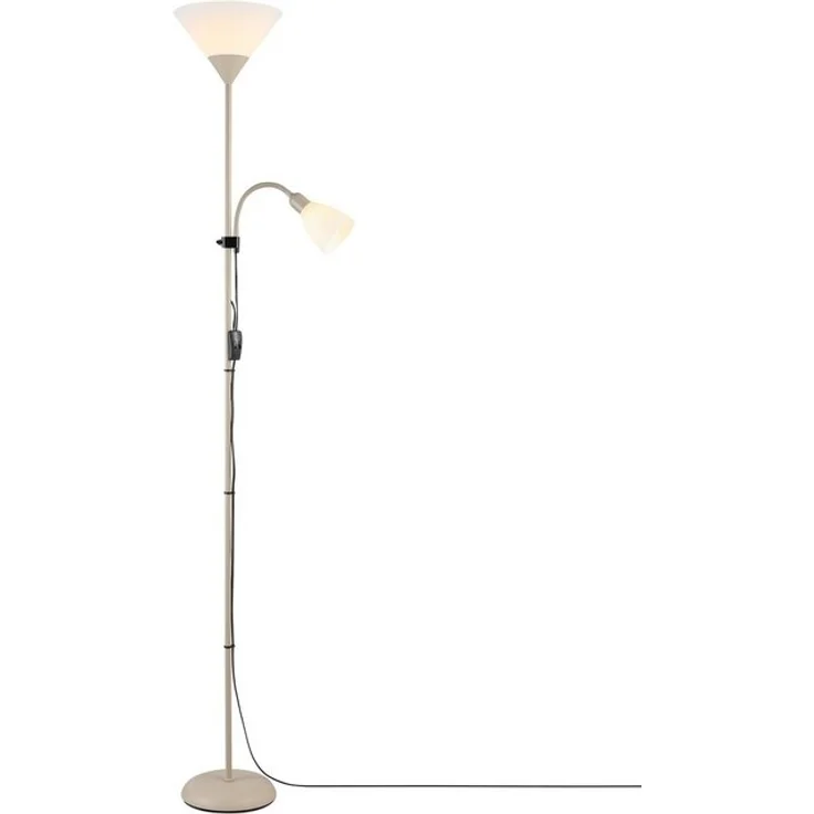 Brilliant Deckenfluter Spari, Lesearm, ohne Leuchtmittel, 180 cm Höhe, Ø 25 cm, E27 + E14, Aluminium/Kunststoff – Bild 4