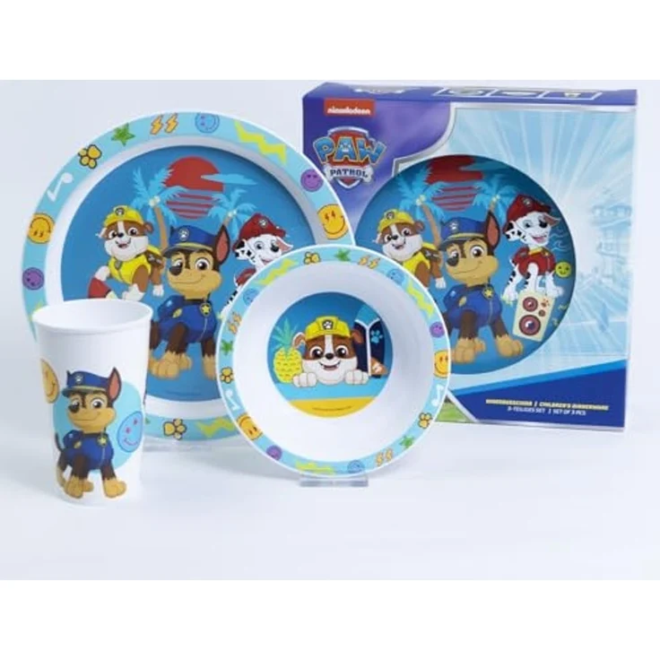Geda Labels GmbH Kindergeschirr-Set Paw Patrol Boys (3-tlg), PP, Blau, 21,5 x 21,5 x 8,5, spülmaschinengeeignet – Bild 3