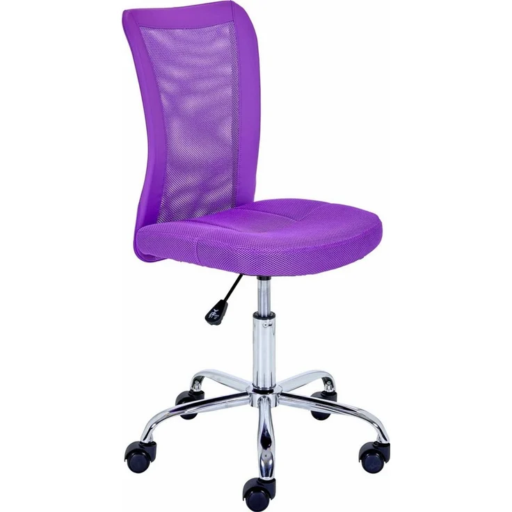 Inter Link - Kinderschreibtischstuhl - Ergonomischer Drehsessel - Höhenverstellbar - Verchromter Metallfuß- Atmungsaktiver Mesh-Gewebebezug - 360° drehbar - Purple - Bonnie – Bild 3