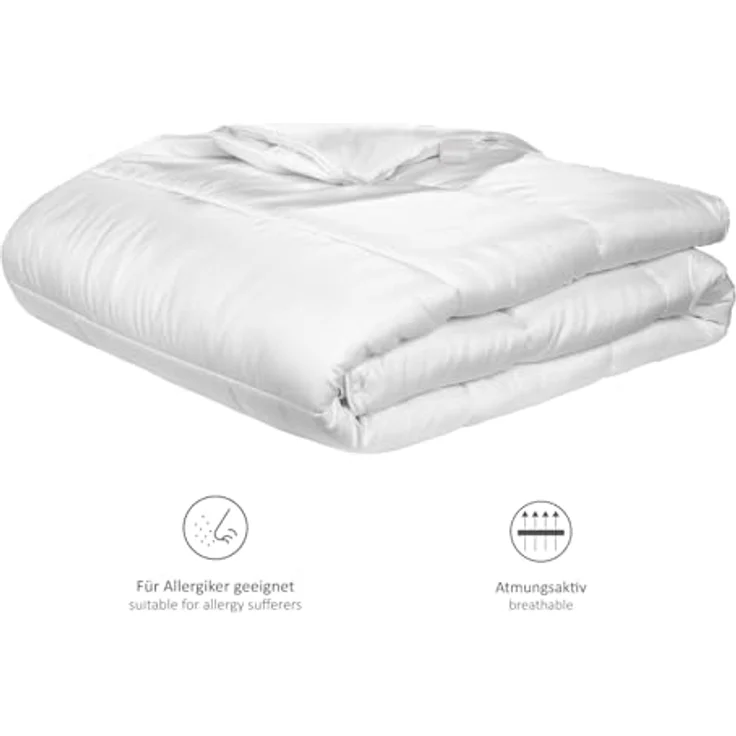 liebling Bettdecke + Kopfkissen Bettwaren-Set, Füllung: 100% Polyester, Bezug: 100% Polyester (Mikrofaser), für Allergiker geeignet, hautschonend, pflegeleicht, langlebig – Bild 2