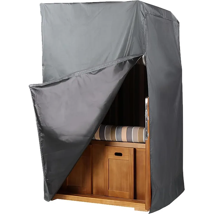 Strandkorb Schutzhülle - bene living - 104 cm - Prestige Protect Größe S - dunkelgrau - witterungsbeständig + atmungsaktiv