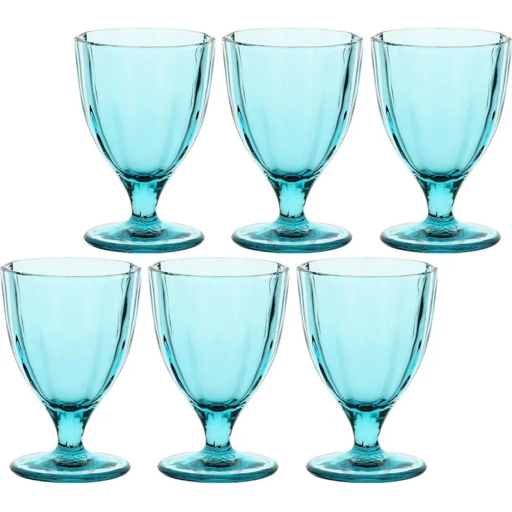 Rose&Tulipani Rose&Tulipani 6er Set Gläser 300 ml türkis R11650012CZ
