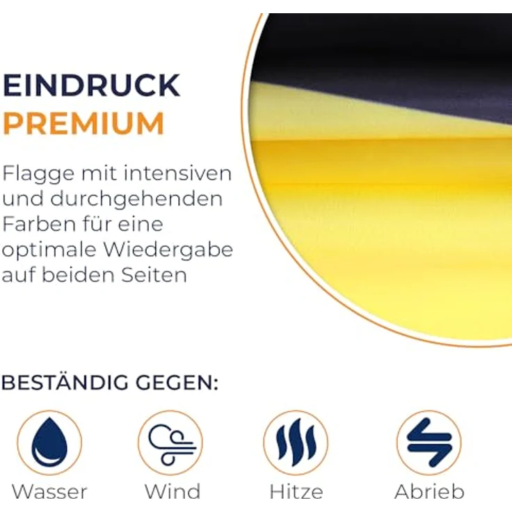 AZ FLAG - Flagge Belgien - 250x150 cm - Belgische Große Fahne 100% Polyester mit Messing-Ösen - 300g – Bild 3