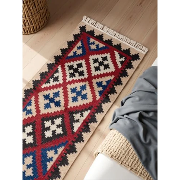 HANSE Home Teppich Kelim Rami, rechteckig, Höhe: 3 mm, Wolle, Baumwolle, Natur, Handgewebt, orientalisch, Boho, traditionell – Bild 7