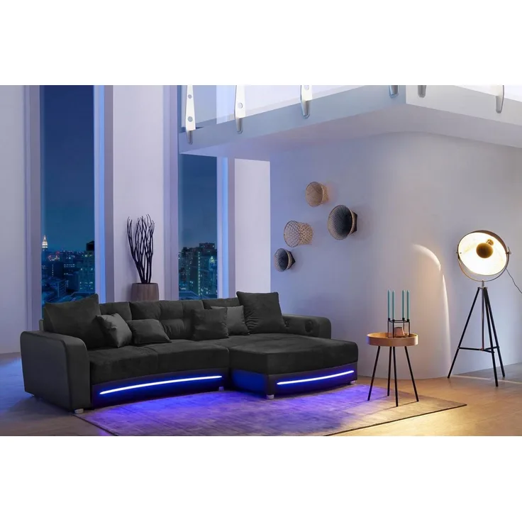 Jockenhöfer Gruppe Ecksofa Laredo L-Form, inklusive RGB-LED-Beleuchtung und Bluetooth-Soundsystem
