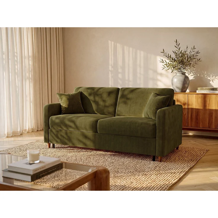 Vente-unique - MASITIA - Schlafsofa - Holz, Platte - Holz - Khaki - 180 x 95 x 90 cm – Bild 2