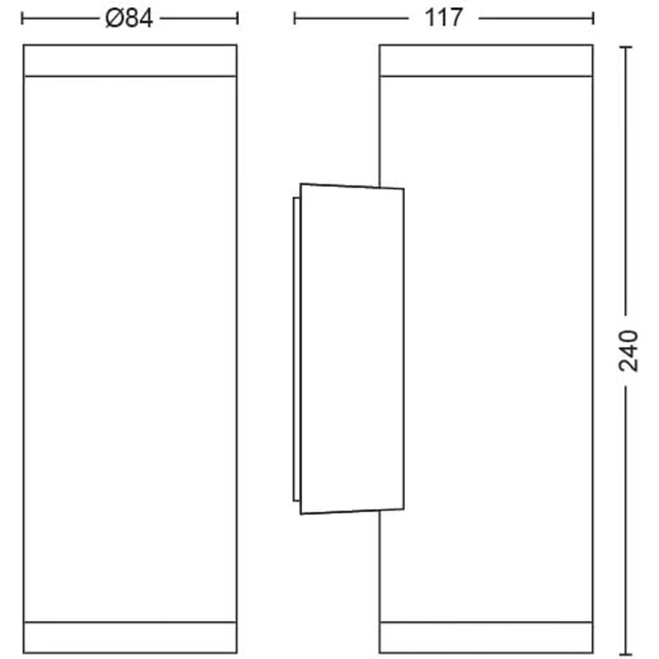 Philips Hue White & Color Ambiance Appear Outdoor Wandleuchte (1.180 lm), Doppelpack, dimmbare Wandlampe mit 16 Mio. Farben, smarte Lichtsteuerung über Sprache oder App, schwarz – Bild 3