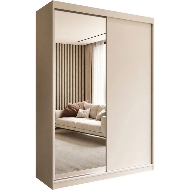 Lookway Kinderkleiderschrank CAMARO II KASCHMIR Schiebetürenschrank mit Spiegel Breite: 150 cm