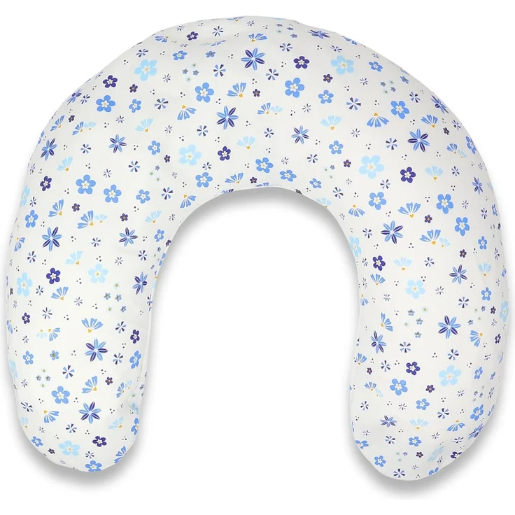 pic Bear Nackenkissen 100 cm x 21cm, ergonomisch - anschmiegsam, Flower blue : Flower blue – Bild 1