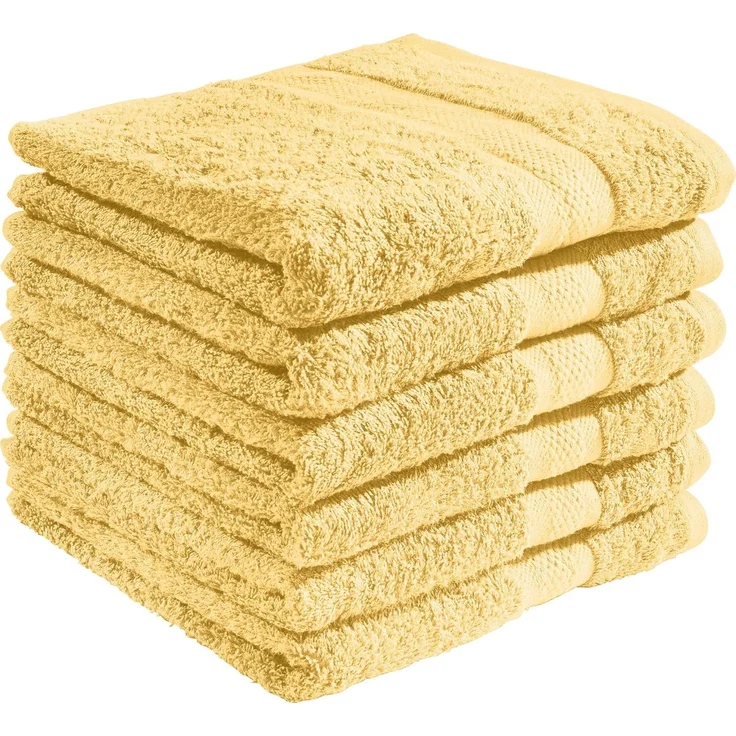 REDBEST Handtuch Handtuch "Chicago" 6er-Pack, Frottier (6-St), Walk-Frottier Uni – Bild 1