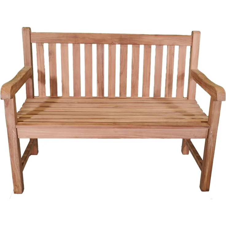 Teakholz Gartenbank SIGLI 2 Sitzer 120cm – Bild 2