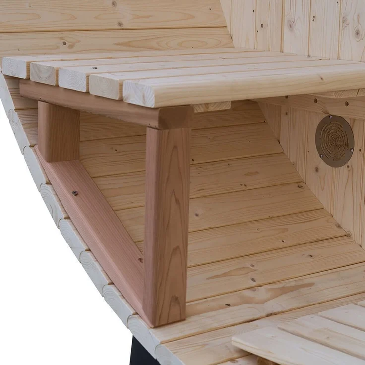 XXL Luxus Outdoor Fasssauna 210x240 cm SET Sauna inkl. Holzofen 4-6 Pers. – Bild 5