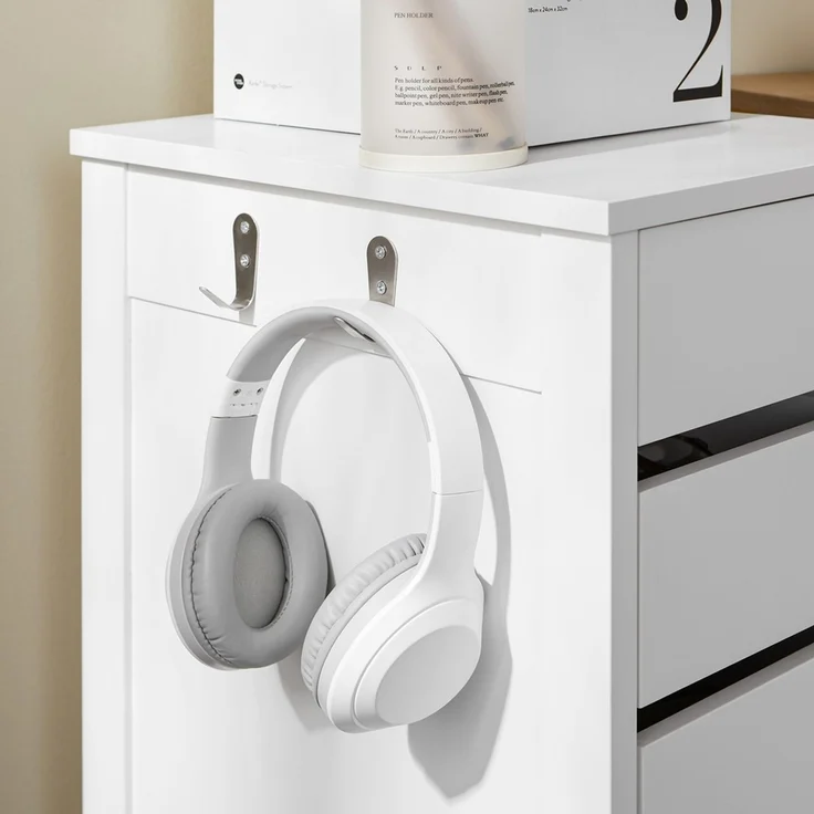 SoBuy FWT108-W Schmale Kommode, MDF, Lackiert, Weiß, 40 x 76 x 30 cm – Bild 8