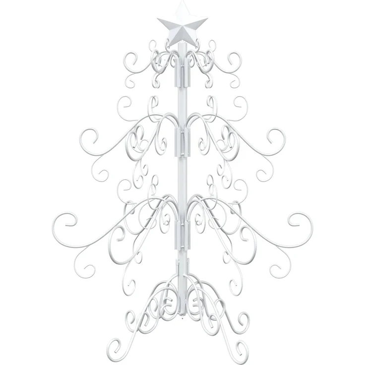 vidaXL Metall Weihnachtsbaum KUOPIO 60 cm Stahl Weiß 42053878 – Bild 2