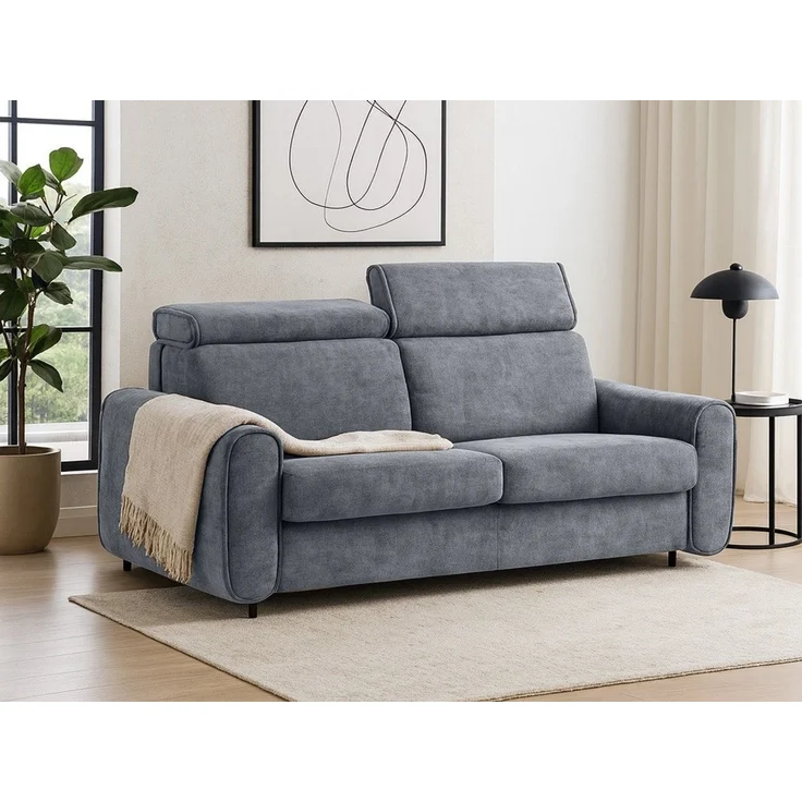 Beautysofa Schlafsofa Pavarti modernes Sofa mit italienischem Klappmechanismus und Matratze, mit Bettkasten, verstellbaren Kopfstützen und Schlaffunktion, in 3 Größen & 8 Farben – Bild 1
