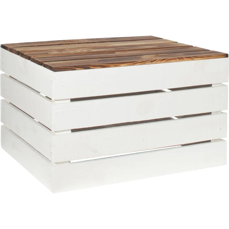 CHICCIE 4 Set Holzkiste Grete Weiß Geflammt - Obstkiste Dekokiste Weinkiste – Bild 9