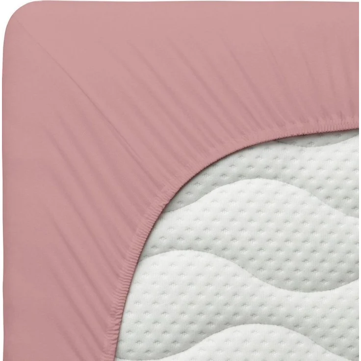 Schlafgut Spannbettlaken Premium, Gummizug: rundum, (1 Stück), Mako-Zwirn-Jersey, Purple Mid, M 120x200cm - 130x220cm – Bild 4