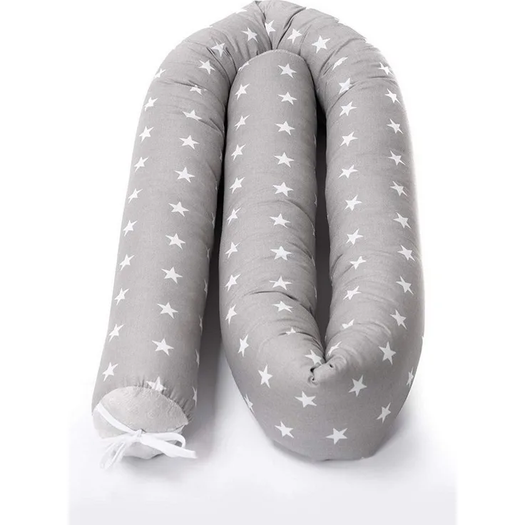 Amilian Nestchenschlange Bettschlange 210cm - Seitenschläferkissen - Nestschlangen, (Nestchenschlange für Kinderbett, Nestchen, Bettumrandung als Kopfschutz, Kantenschutz für Ihr Babybett), Nestchen - Bettumrandung als Kopfschutz - Kantenschutz für Bab...