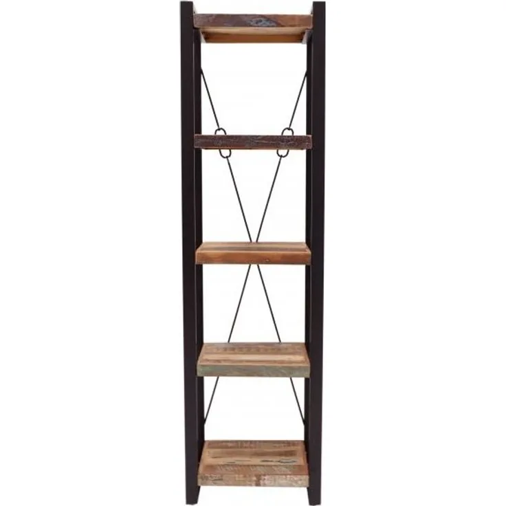 Bücherregal Retro 60x200x35 aus recyceltem Mangoholz