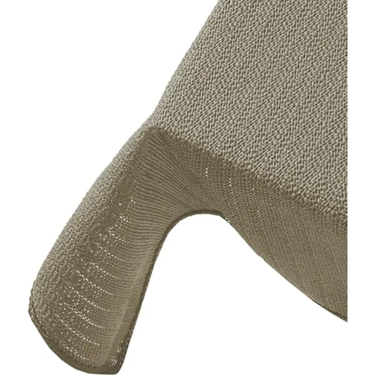 Brandsseller Gartentischdecke 130x220 cm Tischdecke mit Paspel Outdoor Tischtuch rechteckig Weichschaum für Garten, Terrasse, Balkon wetterfest rutschfest - Cappuccino – Bild 2