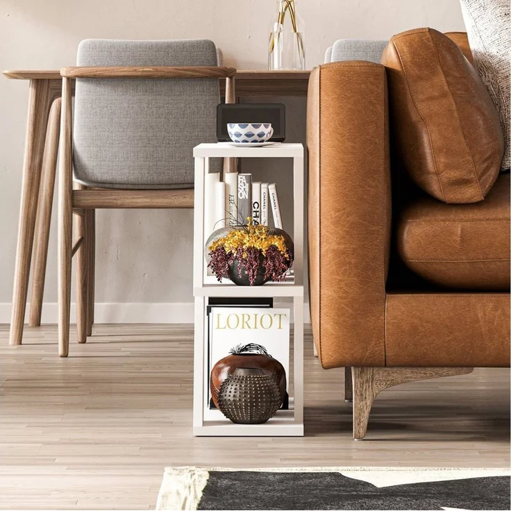 Decortie Beistelltisch Lazena, Modern Beistelltisch, Seite Ende Couchtisch, 60 x 21,2 x 55,4 cm – Bild 3