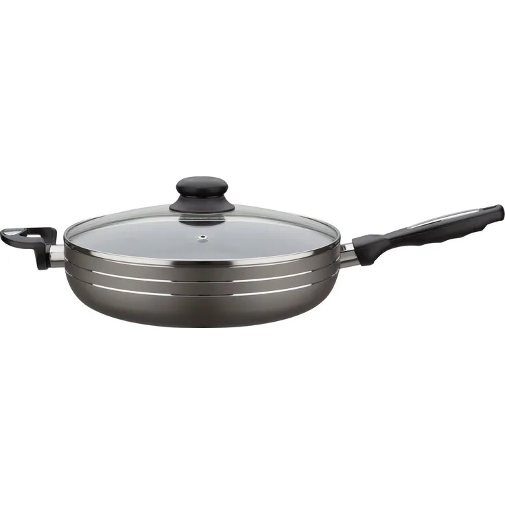GSW Schmorpfanne Bratmeister, Aluminium, mehrfache, pflegeleichte Antihaft-Versiegelung, Ø 28 cm