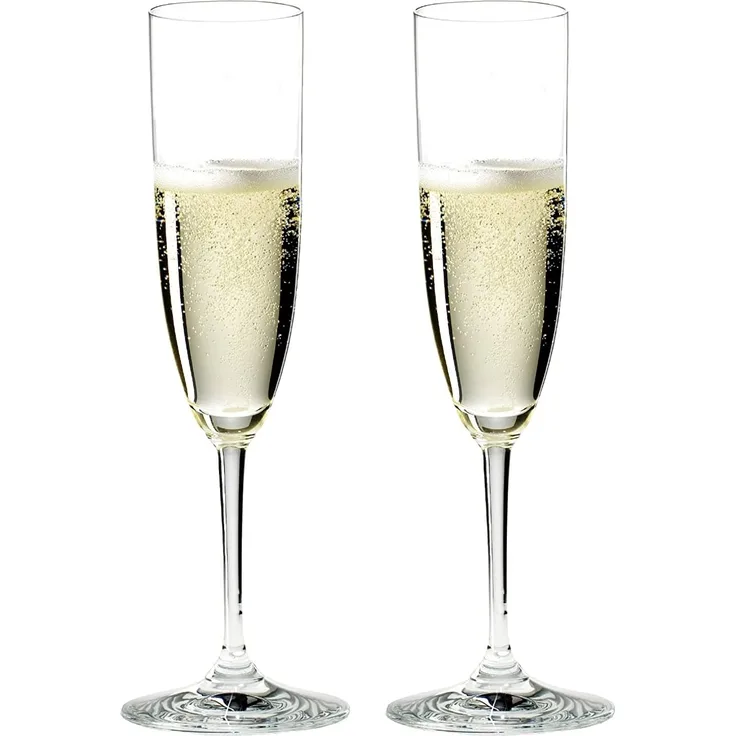 RIEDEL 6416 08 Vinum Champagner Flöte, 2-teiliges Champagnerflöten Set, Kristallglas