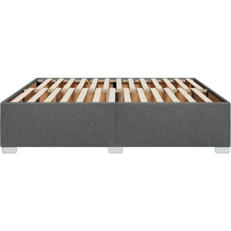 vidaXL Bettgestell ohne Matratze Dunkelgrau 200x200 cm Stoff 3284500 – Bild 4
