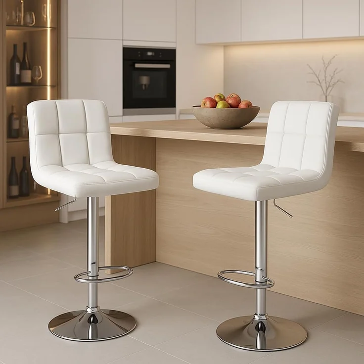 DUMOS Esszimmerstuhl Stühle Esszimmer küchenstühle Kratzfester Boden Esszimmerstuhl(Beige) (2-teiliges Set), Kann 113 kg tragen – Bild 1