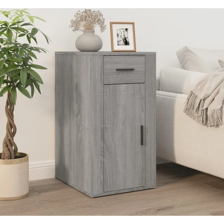 vidaXL Büroschrank Grau Sonoma 40x49x75 cm Holzwerkstoff 816798