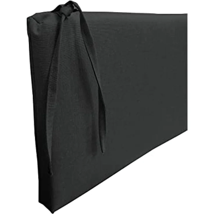 chilly pilley Bankkissen Bankauflage Polsterauflage Reißverschluss mit Schlaufen Kissen für Gartenbank Gartenbankauflage für Gartenmöbel Sitzkissen & Rückenkissen Outdoor (100 x 40 x 5 cm, Schwarz) – Bild 6