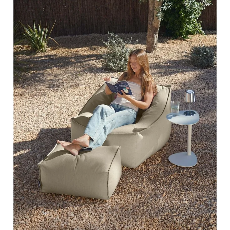 mokebo Sitzsack Der Sunnyboy (für drinnen & draußen), Bean Bag Outdoor für Kinder & Erwachsene, Gartenliege in Sand – Bild 2