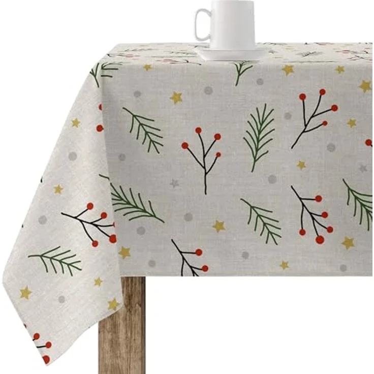 BELUM | Weihnachtstischdecke | Anti-Fleck-Tischdecke | Rechteckig Harz | Tischdecke (laminiert) | Tischdecke | Tischdecke | Heimtisch (300 x 140 cm) – Bild 2