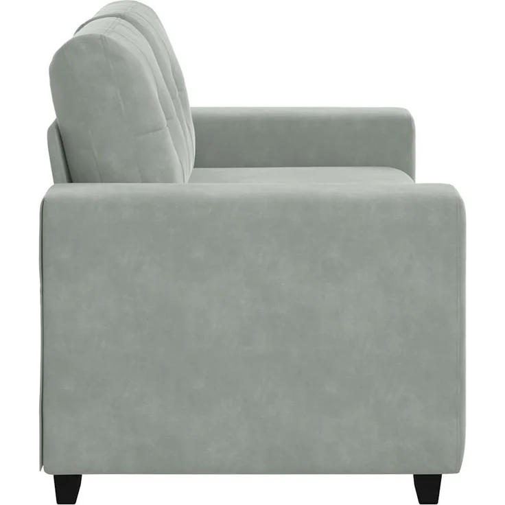 vidaXL Zweisitzer-Sofa Hellgrau 160x77x82 cm Samt 4105110 – Bild 5