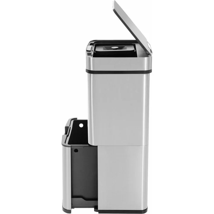 Hailo Mülltrennsystem mit Sensor Öko Vario XL, Tret-Mülleimer, Abfalltrenner, Abfalleimer, Edelstahl, 25 + 25 + 4 L, 0656-001 – Bild 7