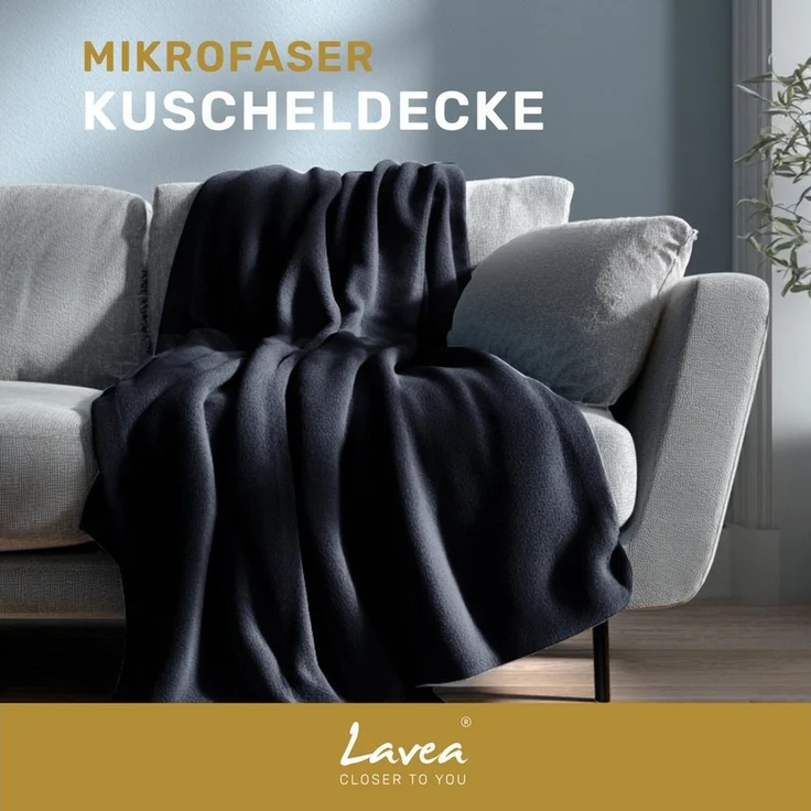 Wohndecke Kuscheldecke, Fleecedecke, Wolldecke flauschig und weich, Lavea, Sofadecke, Atmungsaktiv & Hautfreundlich, Decke – Bild 2