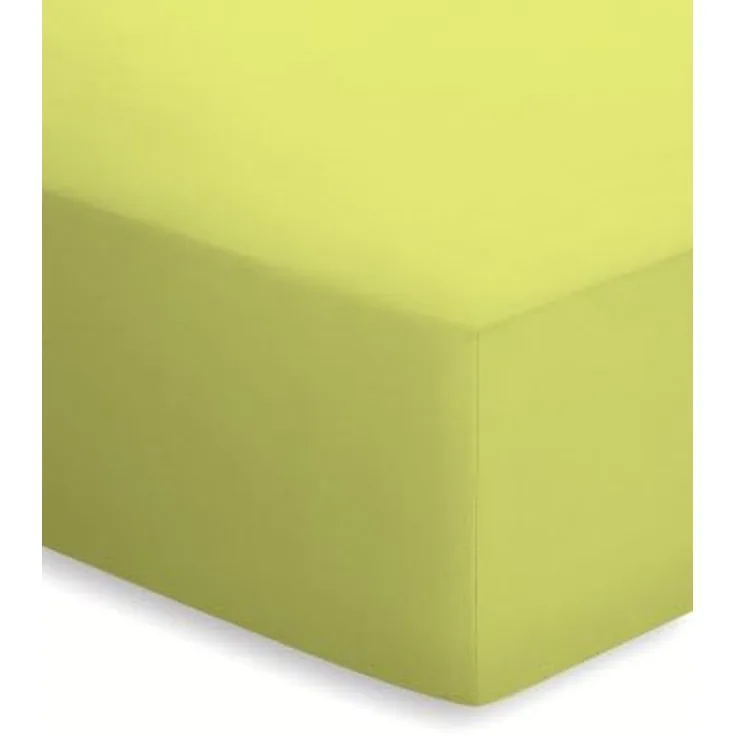 schlafgut Mako-Jersey Spannbetttuch Spannbettlaken 90x200 cm - 100x200 cm Kiwi