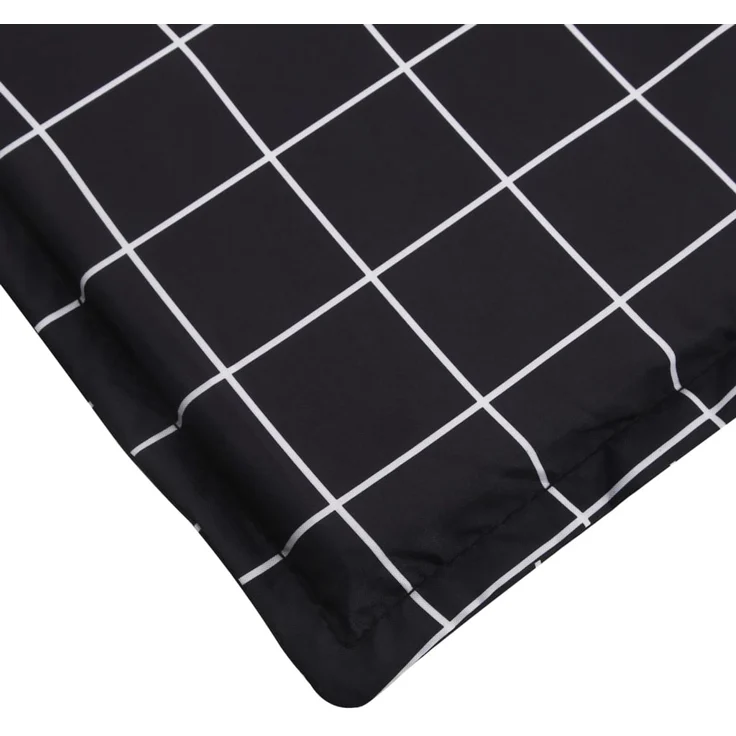 vidaXL Sonnenliegen-Auflage Schwarz Karomuster Oxford-Gewebe 361444 – Bild 6