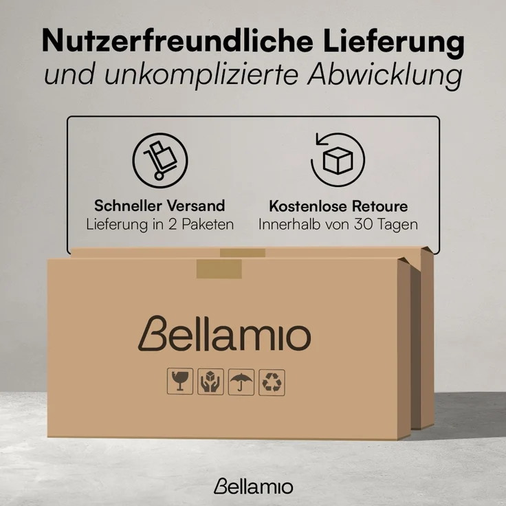 Bellamio 'Newa' Badezimmer Waschbeckenunterschrank, Bambus, natur, 60x33x65 cm, Badezimmerschrank mit 2 Ablagefächern, 2er-Set – Bild 11