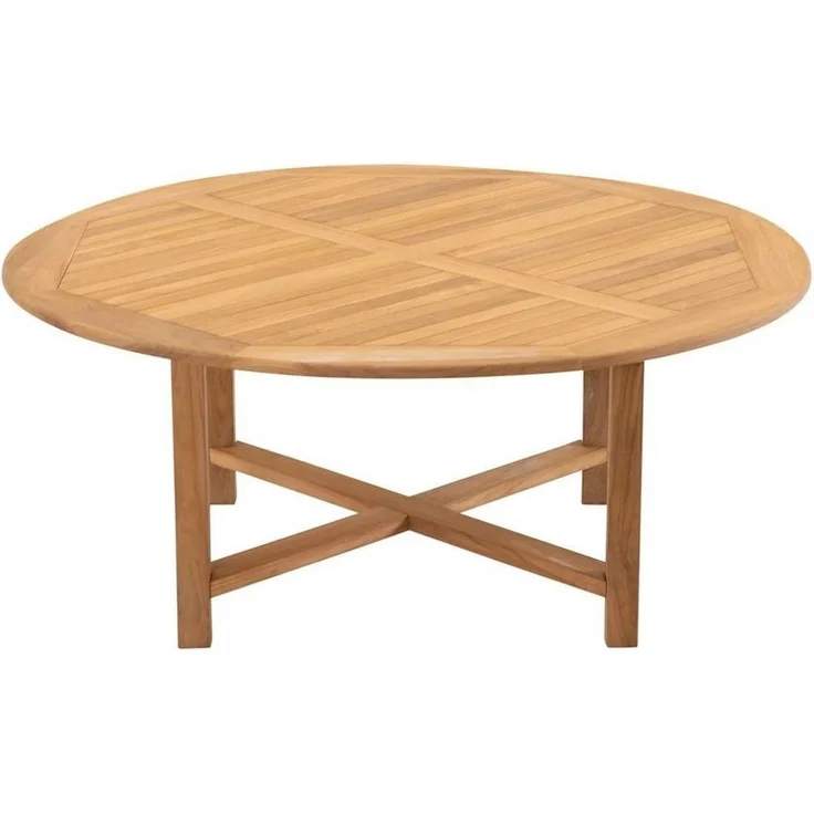 Lesli Living Gartentisch Gartentisch Tafel Teak Holz Ø120x75cm – Bild 1