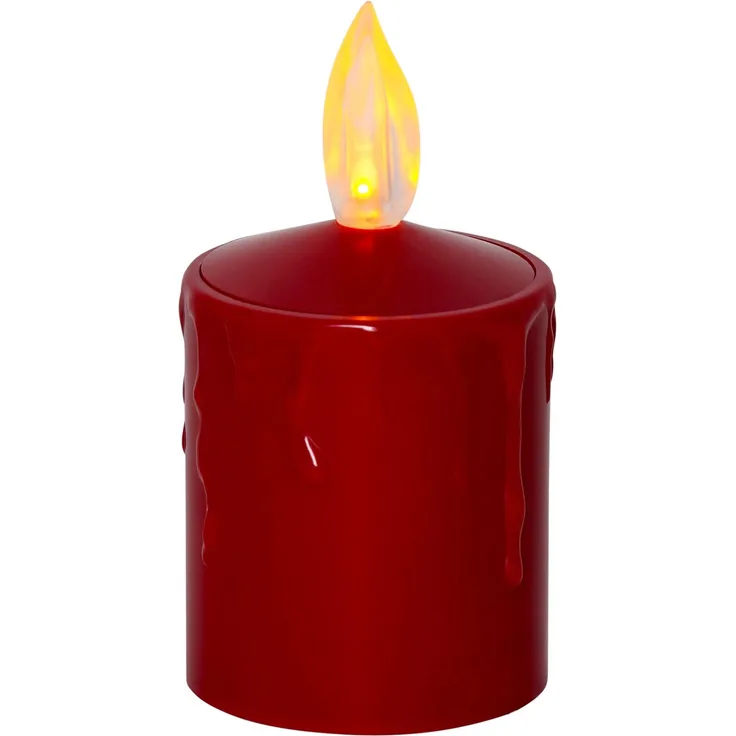 LED-BLOCKLEUCHTE PAULA / 11,5 cm / BATTERIE / Sensor / Innen-/Außenbereich / rot