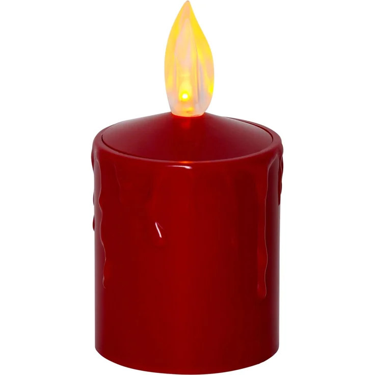 LED-BLOCKLEUCHTE PAULA / 11,5 cm / BATTERIE / Sensor / Innen-/Außenbereich / rot – Bild 1