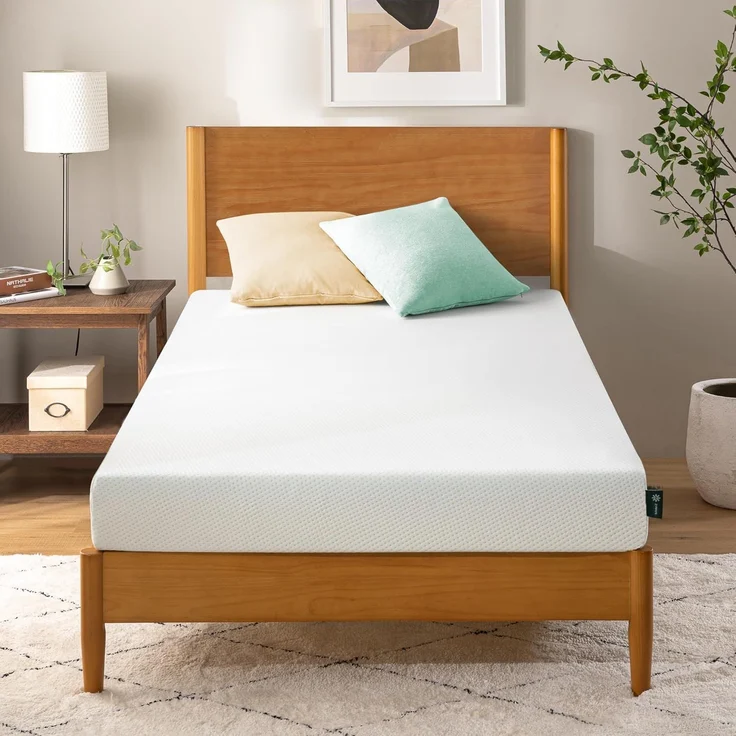 Zinus Matratze aus Memory-Schaum, 90x190 cm, Memory-Schaum mit Kühlgel, Anti-Milben, CertiPUR-Zertifiziert, mittlere Härte, bequemes Einzelbett, 10 Jahre Garantie