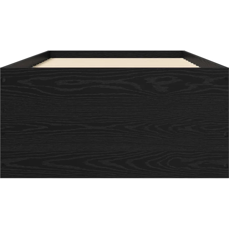 vidaXL Bodenbettgestell Schwarze Eiche 80 x 200 cm Holzwerkstoff 3429539 – Bild 4