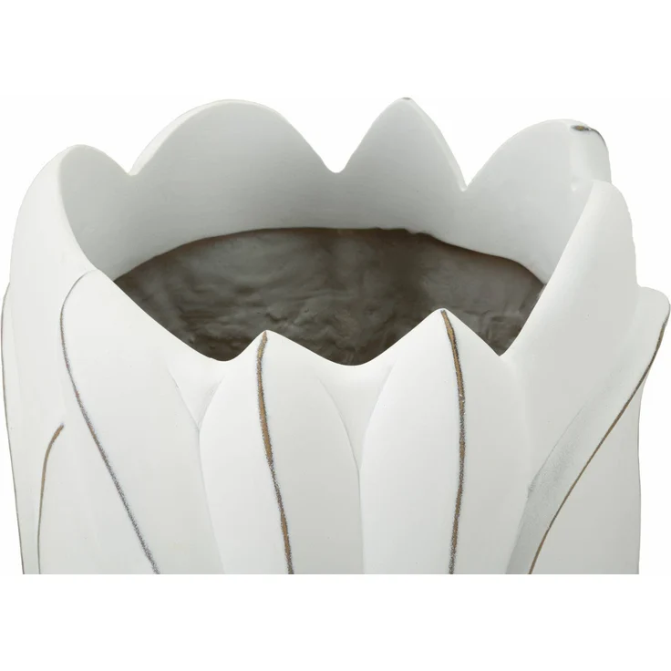 Dmora Vase Brabbia, Dekorationszubehör, Dekoratives Artikel, Einrichtungszubehör, 31x31 h69 cm, Weiß – Bild 6